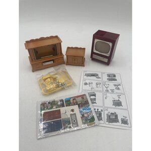Anbeiya Family Miniature Dollhouse Furniture Set With Assembly & Stickers